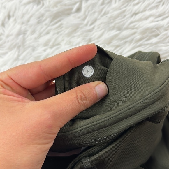 Lululemon Time To Sweat Crop 23" Dark Olive - Picture 7 of 9